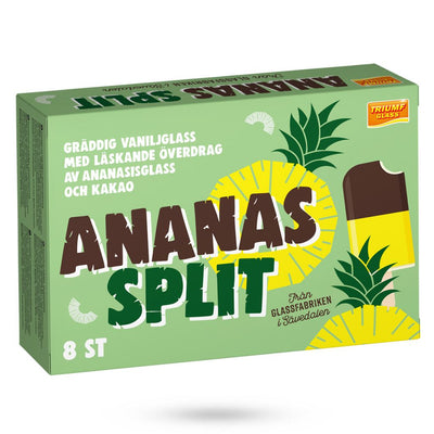 Ananas Split 8 glasspinnar