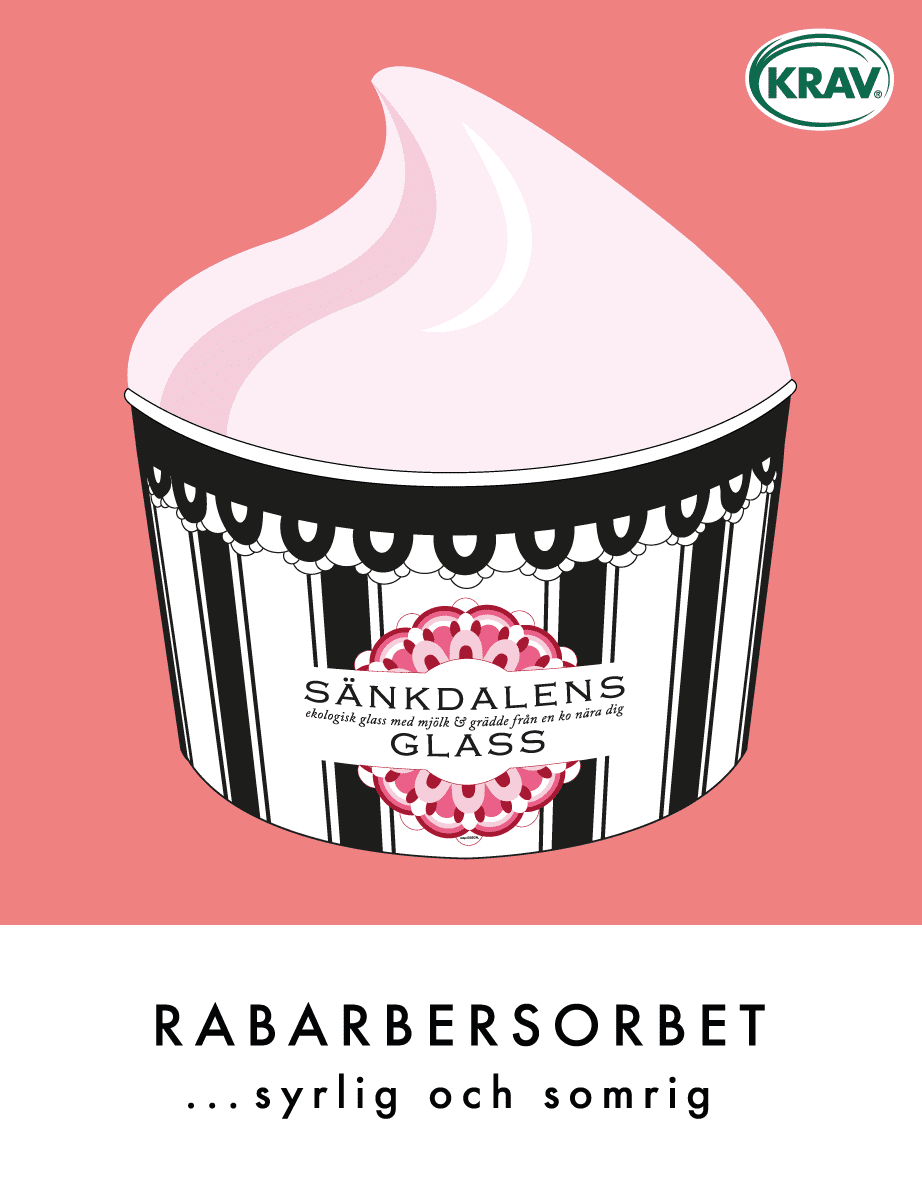 Rabarbersorbet