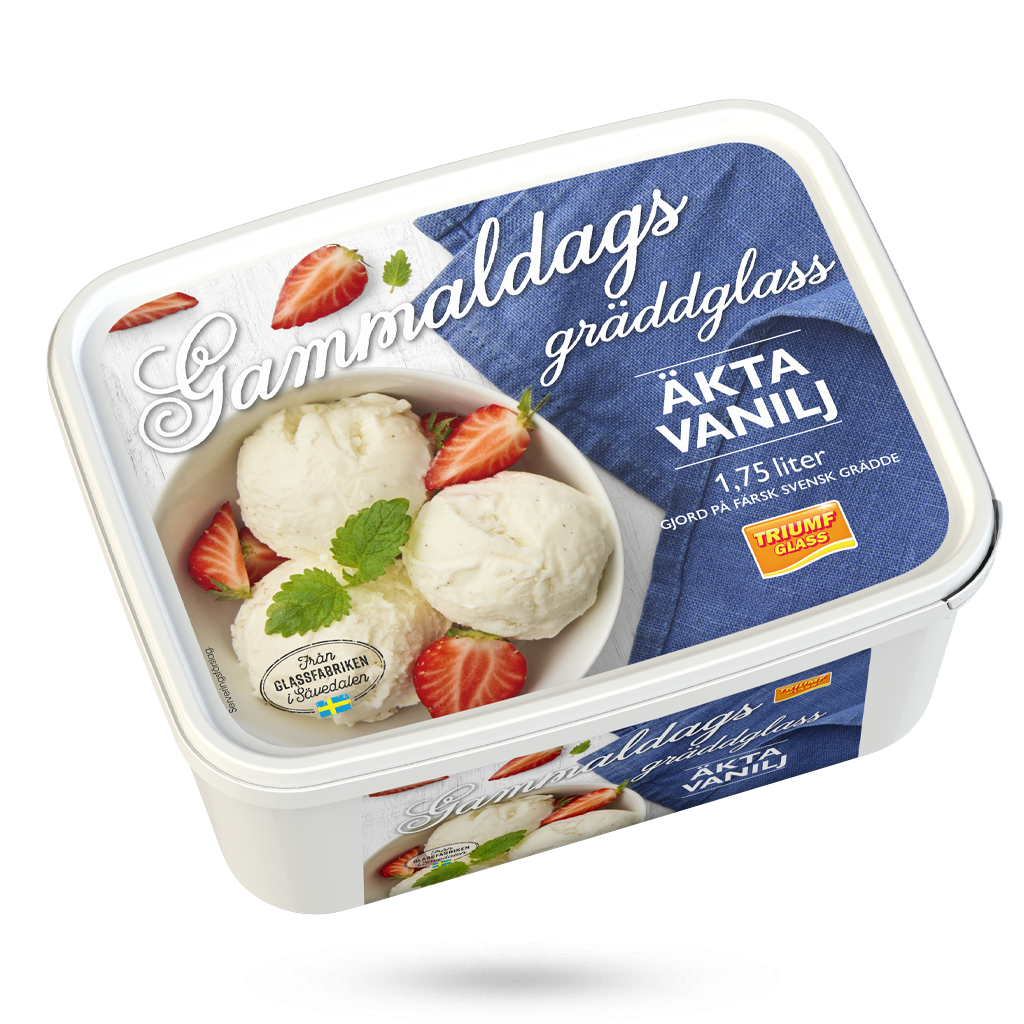 Gammaldags Gräddglass Äkta Vanilj 1,75 L
