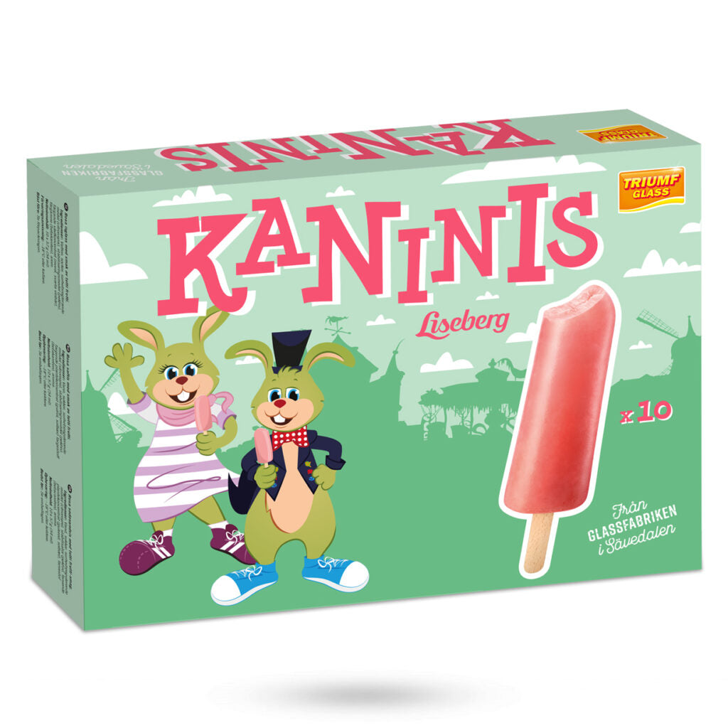 Kaninis 10 isglasspinnar